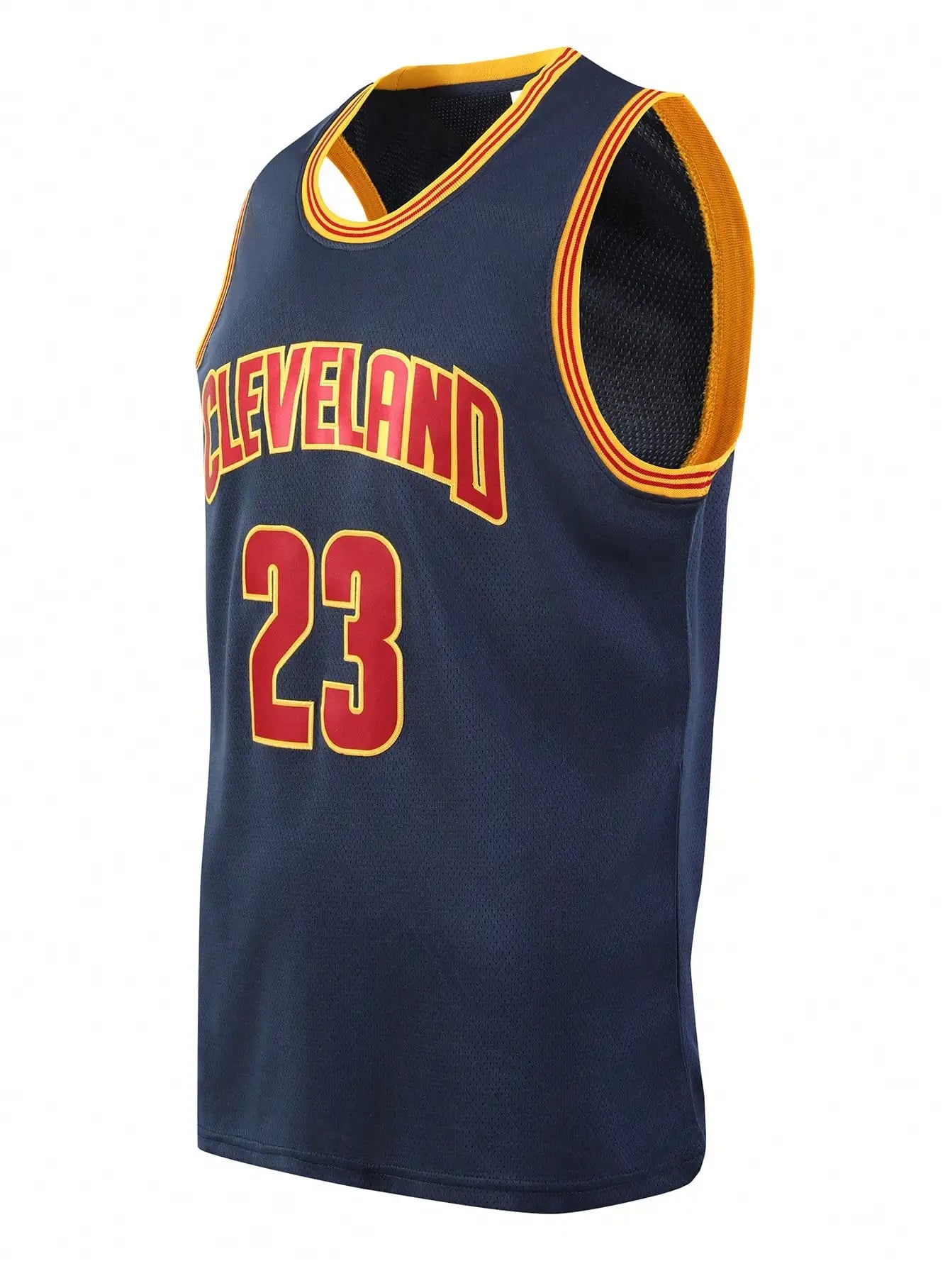 Men's Blue Retro Cleveland Cavaliers LeBron James Basketball Jersey