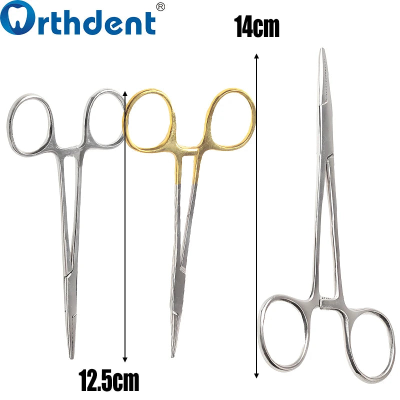 Hemostatic Forceps Stainless Steel Mosquito Locking Clamp Plier Tweezers (Curved/Straight)