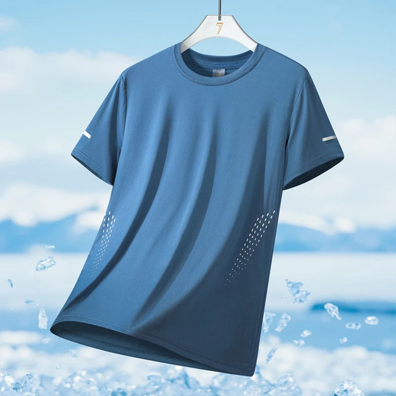 Reflective Quick Dry Short Sleeve Breathable Fitness Sports T-shirt