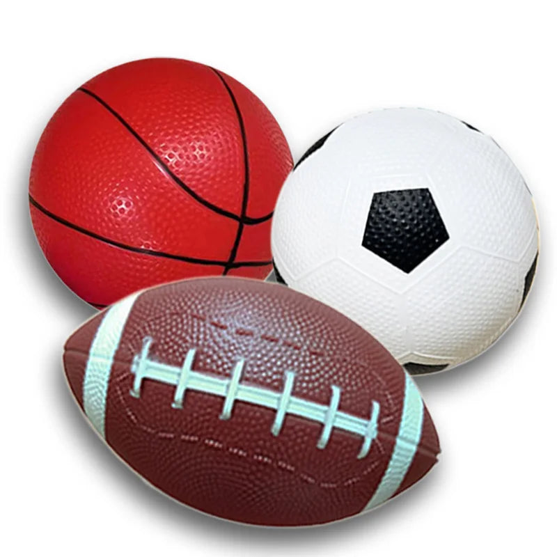 Mini Basketball Soccer Ball Rugby Inflatable Elasticity Party Favor Sports