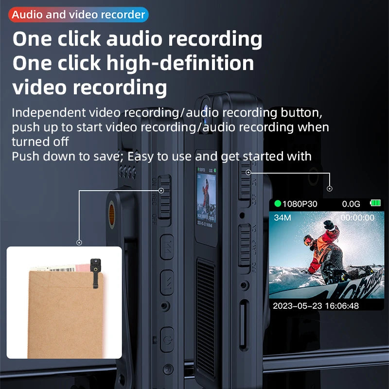 HD Body Camera with Audio  Back Clip Night Vision - Wearable Mini Camera for Law Enforcement, Security, Sports & Travel from China