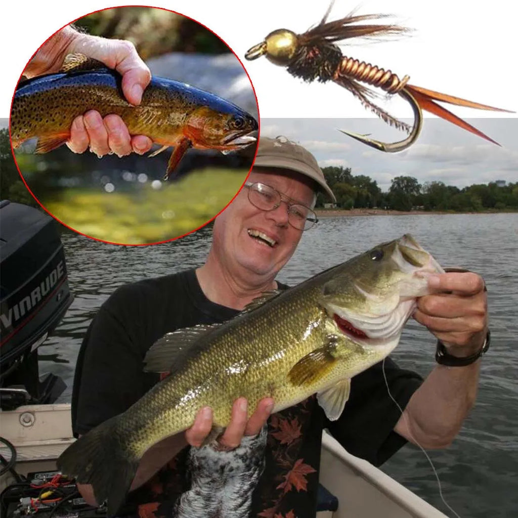 Trout Fly Fishing Flies Collection 32-112Pcs Flies Dry Wet Nymph Streamers Fly Assortment with Fly Box Flyfishing Fly Lures Kits from China