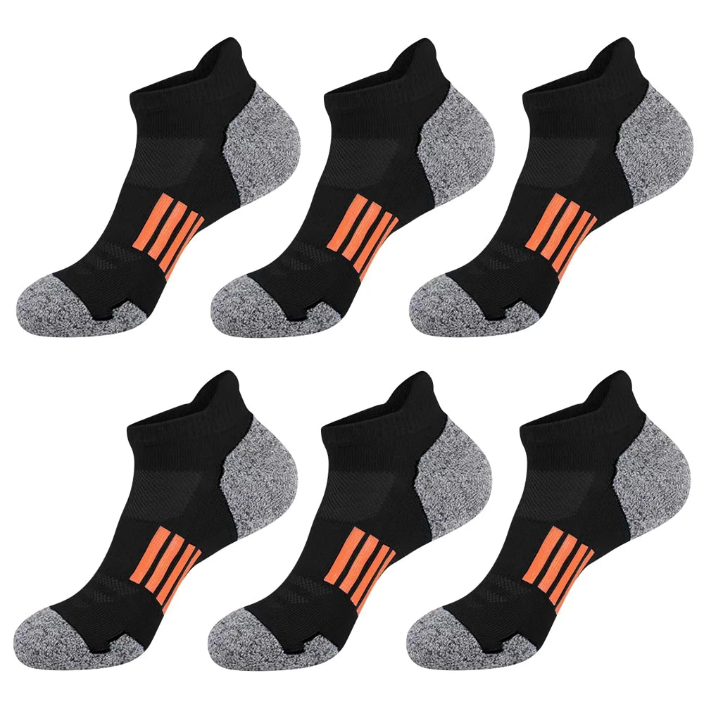 6/12 Pairs Mesh Sweat Absorbing and Breathable Thin Men's Sports Socks Casual Comfortable Non Slip Wear-resistant Men's Socks from China