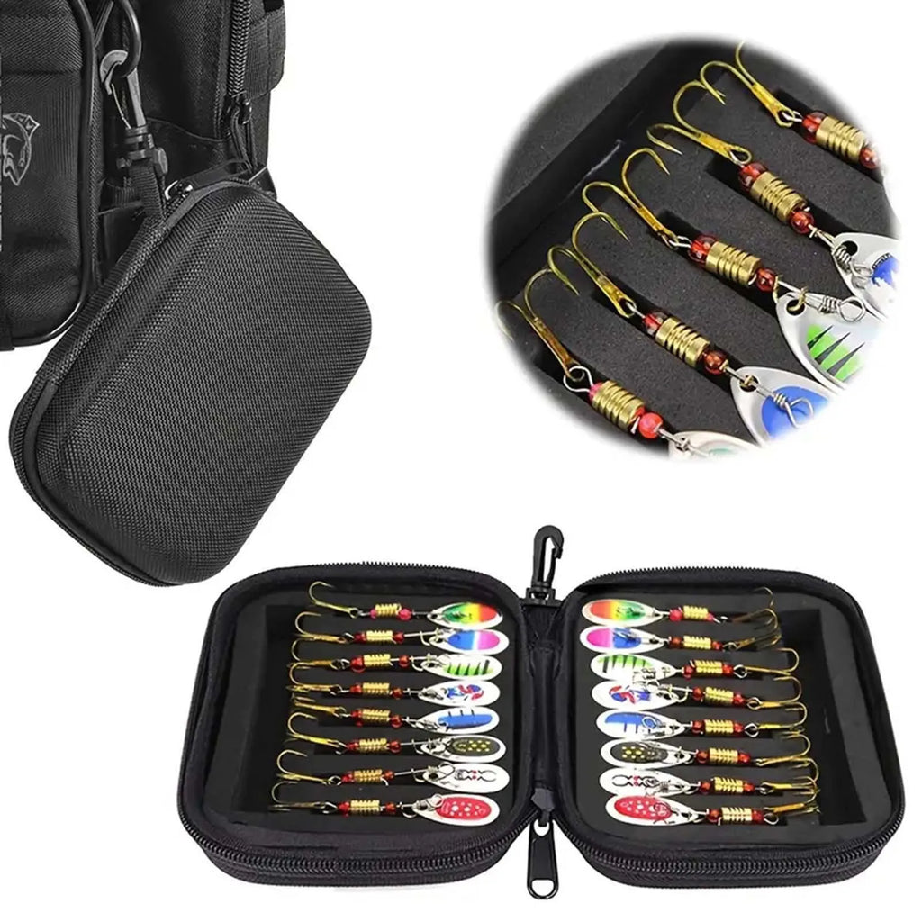 16Pcs Vibration Spinner Lure Fishing Set