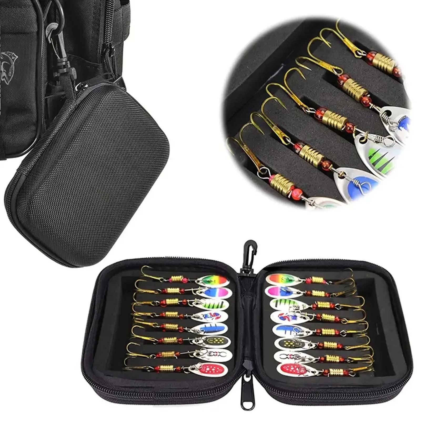 16Pcs Vibration Spinner Lure Fishing Set