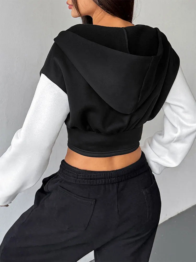 Women Long Sleeves Zippers Hoodie