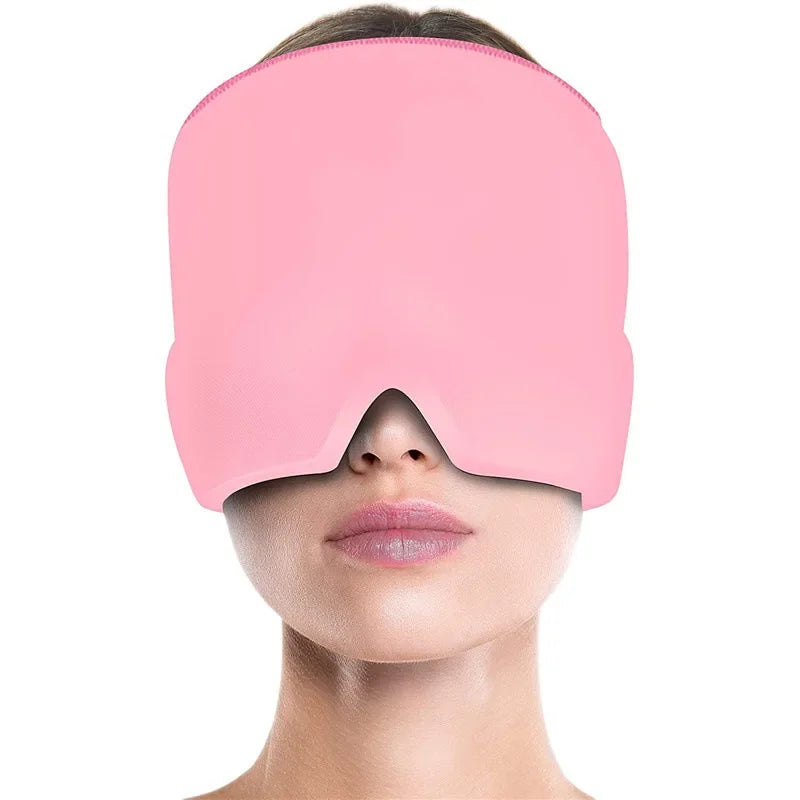 Gel Cold Compress Eye Mask Migraine Relief Cold Compress and Therapy Head Wrap For Pressure Relieve