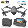 E88PRO Drone 8K 5G HD Dual Camera Aerial Photography Remote control screen display Control Aircraft Quadcopter from China