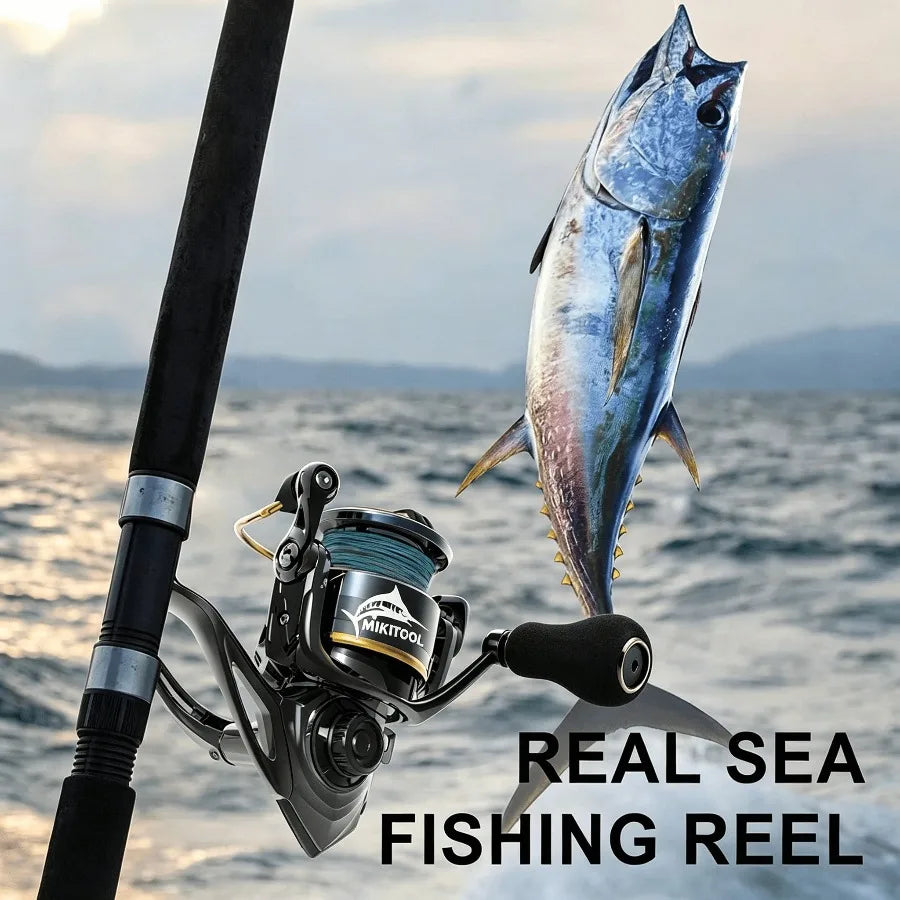Spinning Reel, 9+1 BB Incredibly Smooth Fishing Reels, Carbon Fiber Ultralight Spinning Reels Stainless Steel Main Shaft Saltwater And Freshwater Fishing Reels