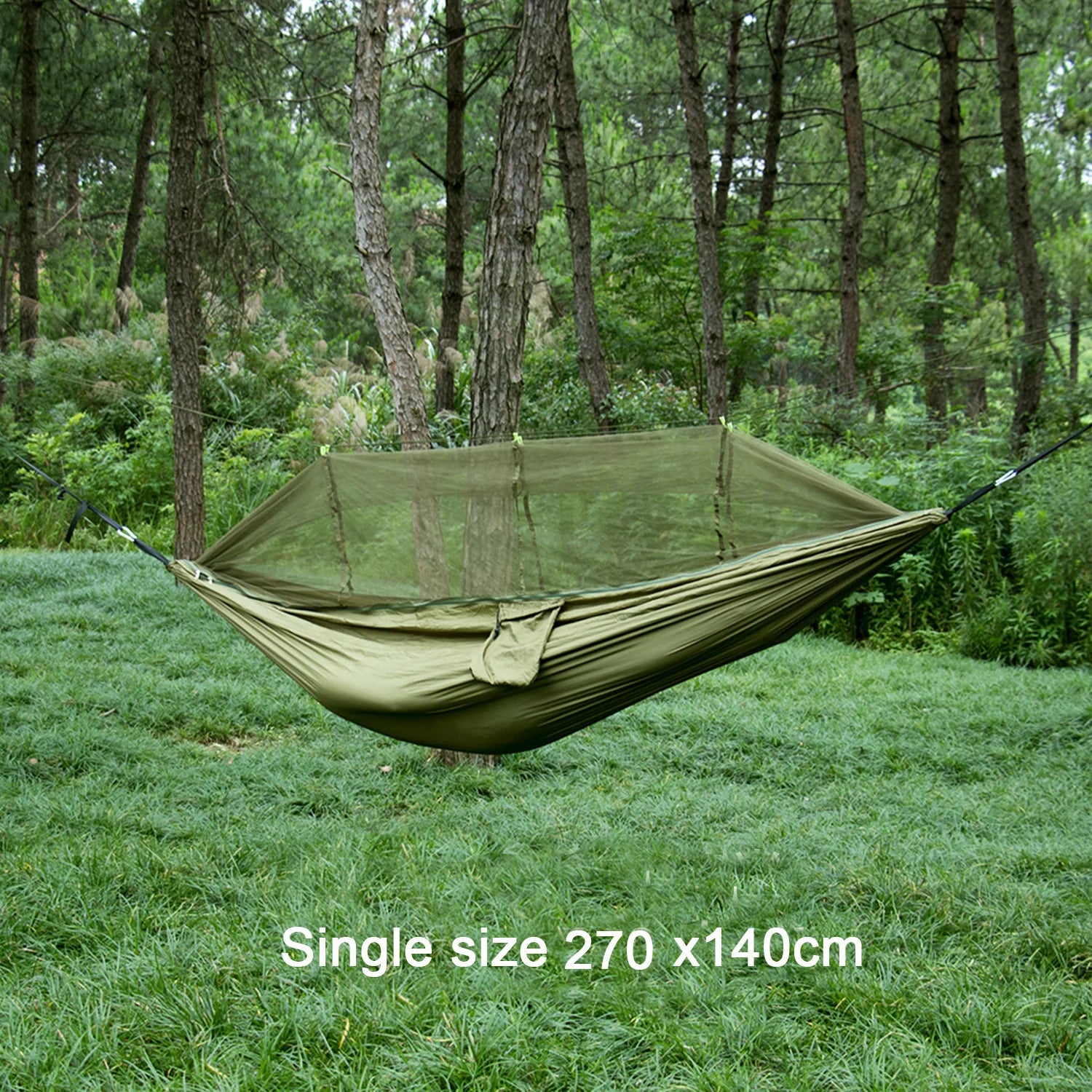 Single or Double Camping Hammock with Mosquito Net