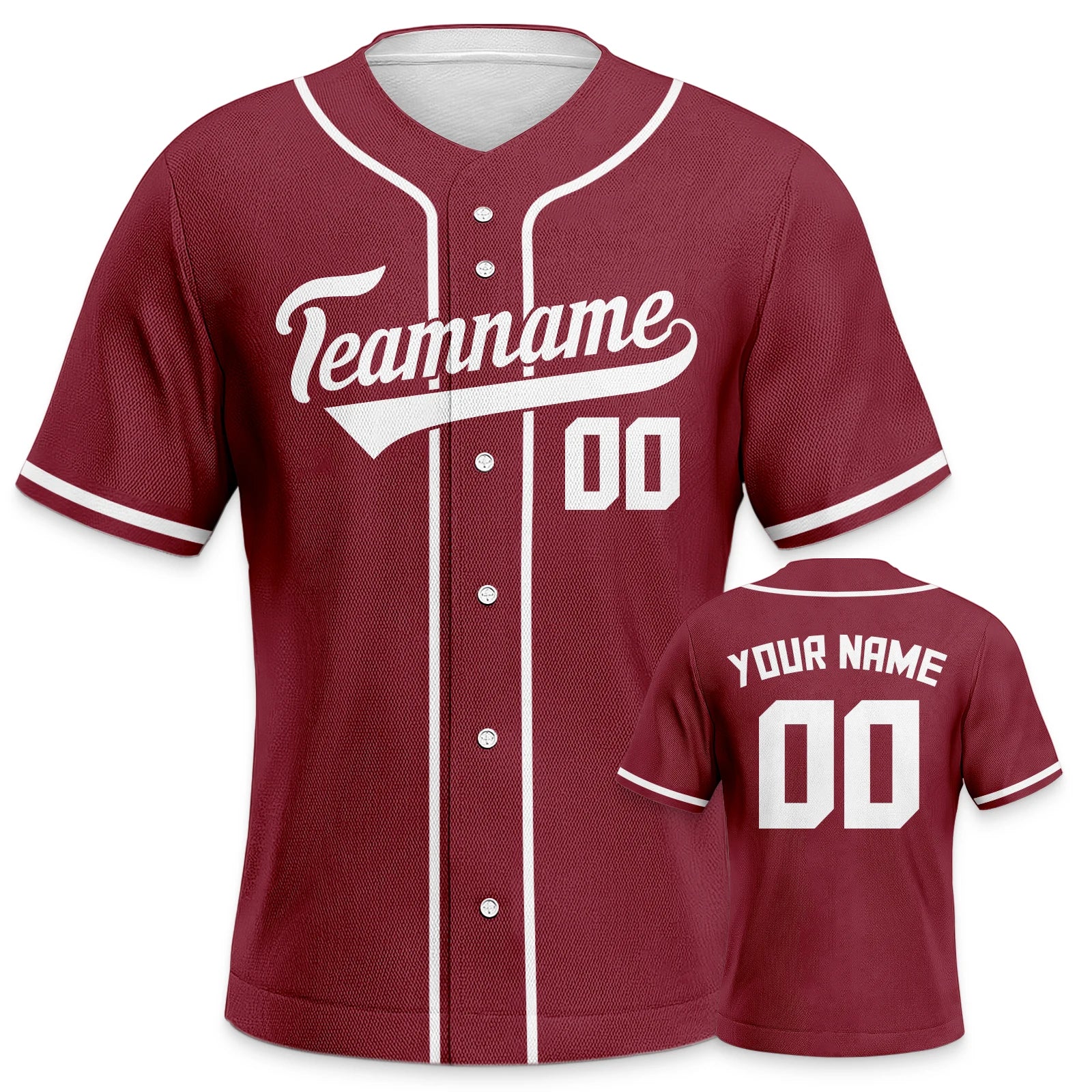 Custom Baseball Jersey for Youth Plain Personalized Baseball Uniform with Printed Team Name, Your Name and Number