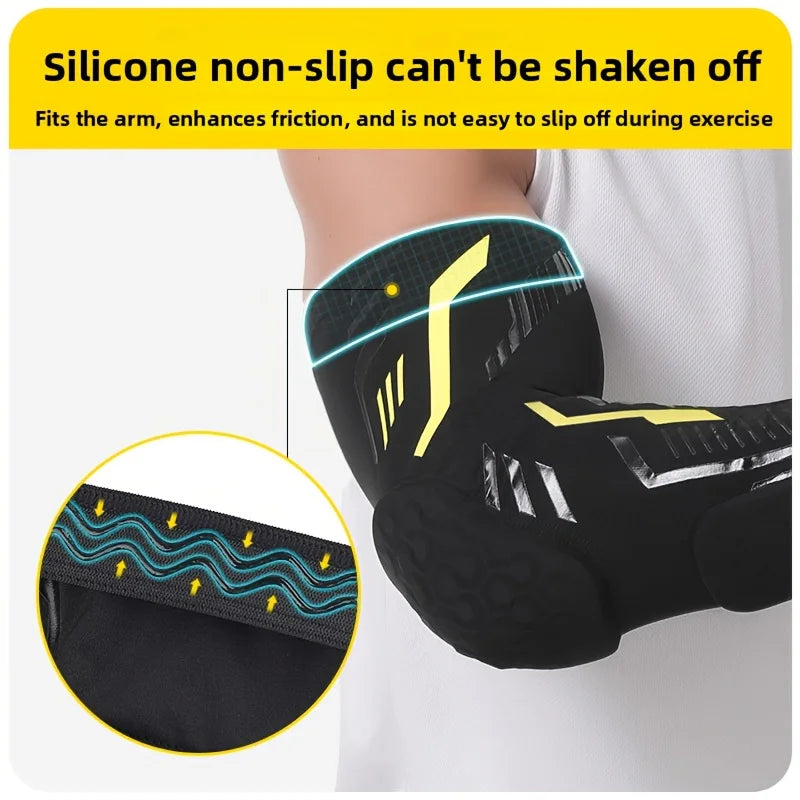1 Piece (Not 1 Pair) Sports Padded Arm Sleeves Protective Compression Elbow Pad