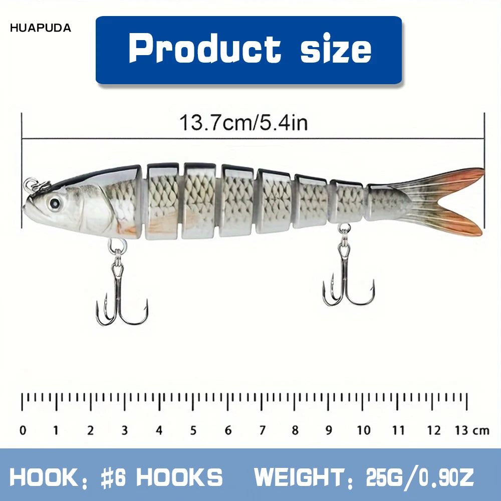 3 Pieces Realistic Freshwater and Saltwater Fishing Lures