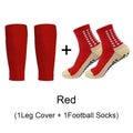 1 Set Men's Grip Soccer Socks and Leg Covers