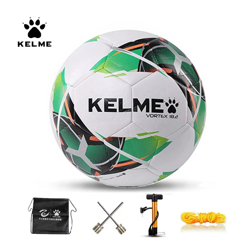 KELME Professional Soccer Ball TPU Size 3 Size 4 Size 5 Red Green Goal Team Match Training Balls Machine Sewing 9886130 from China