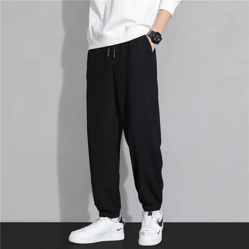 2024 New Trendy Solid Color Pants, Multi Flap Pocket Men's Cargo Pants, Loose Casual Outdoor Pants, Men's Work Pants oversized from China