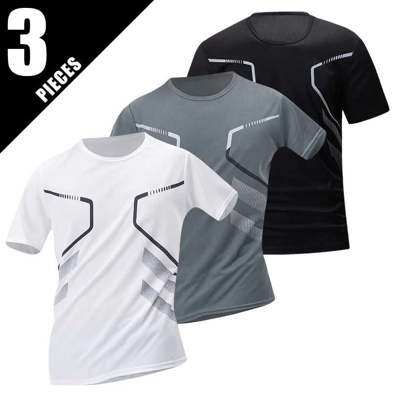 1-5 Pack Men's Quick-drying Short-sleeved Multi-size Mixed-color T-shirt
