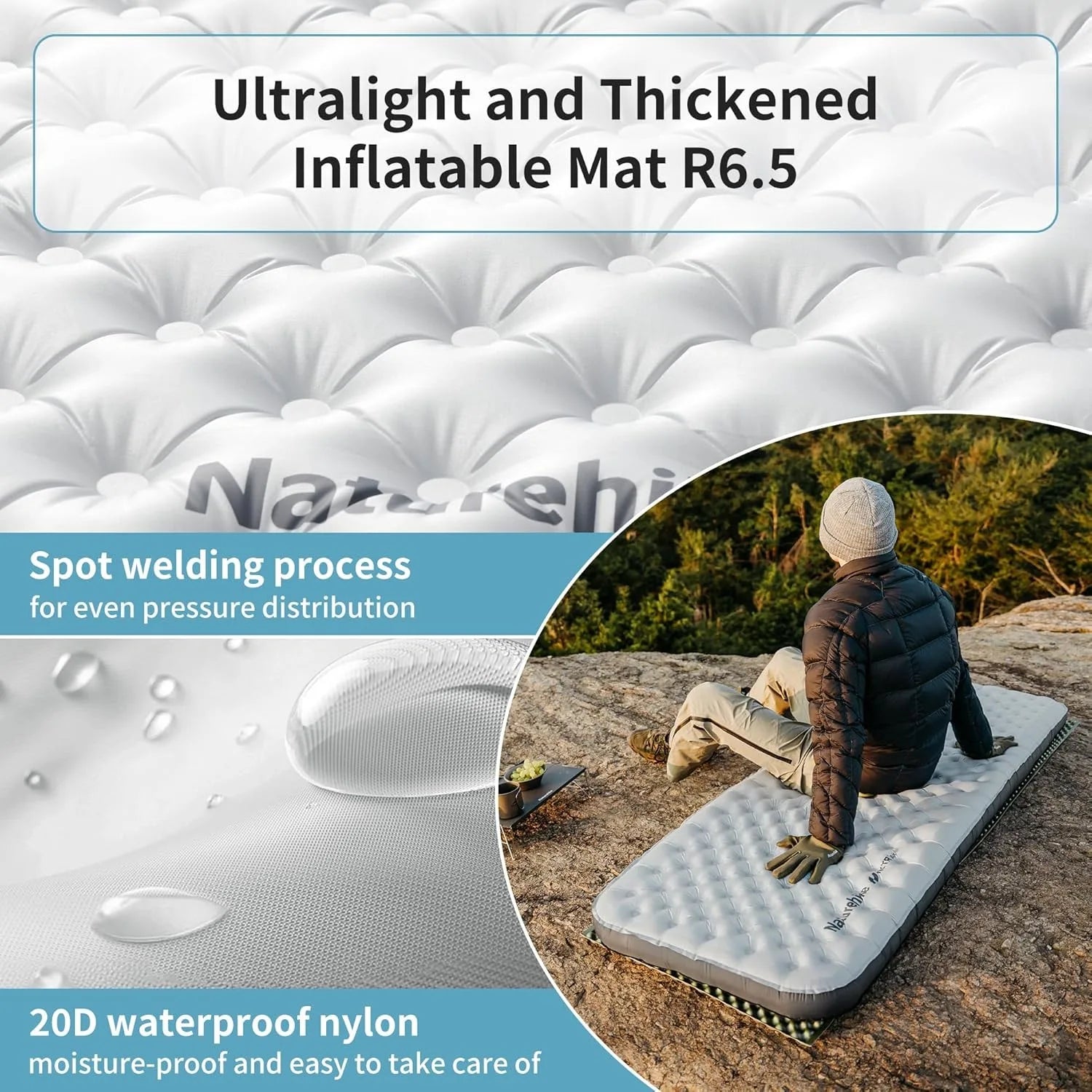 10cm Thickened Ultralight Air Mattress for Camping