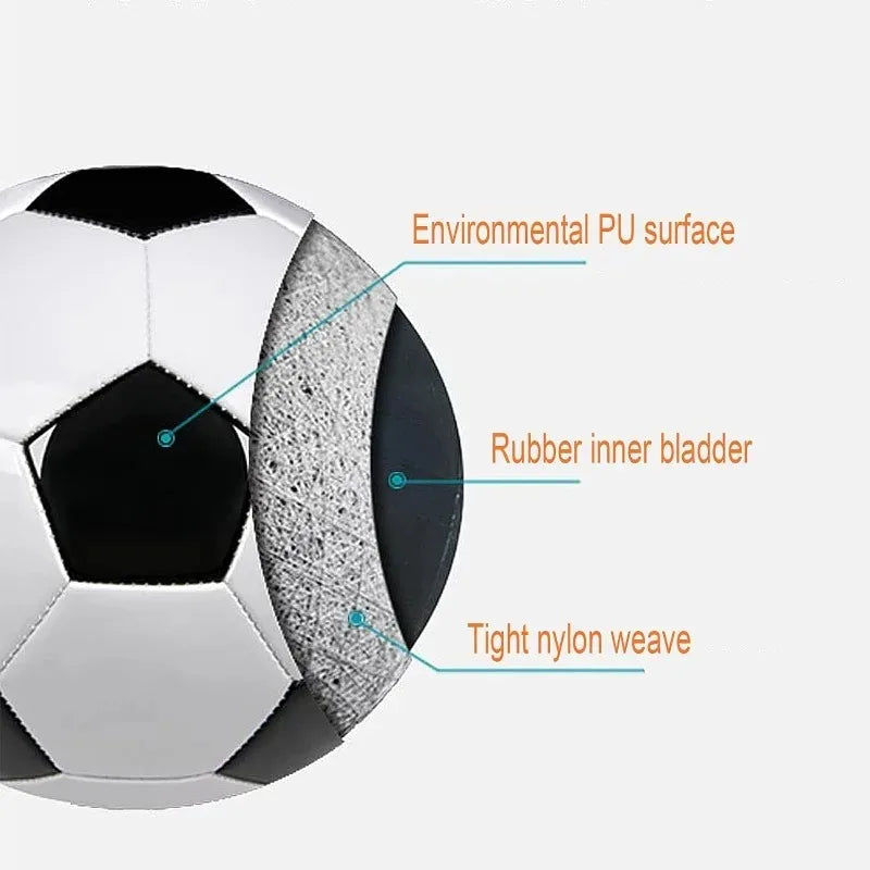 Size 3,4,5 Professional Training Soccer Balls Classic White Black Thicker PU Tight Weaved Soccer Balls Team Training Match from China