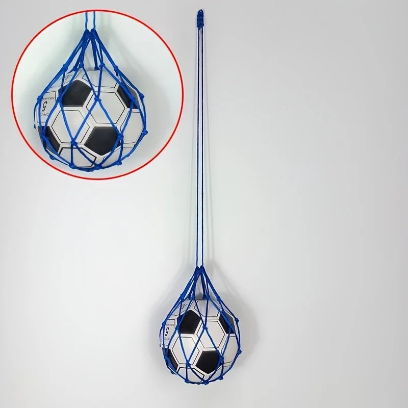 Youth Football Self Trainer Kick Net Pocket Professional Outdoor Sport Nylon Net Basketball Bag Solid Mesh Soccer Ball Carry Bag