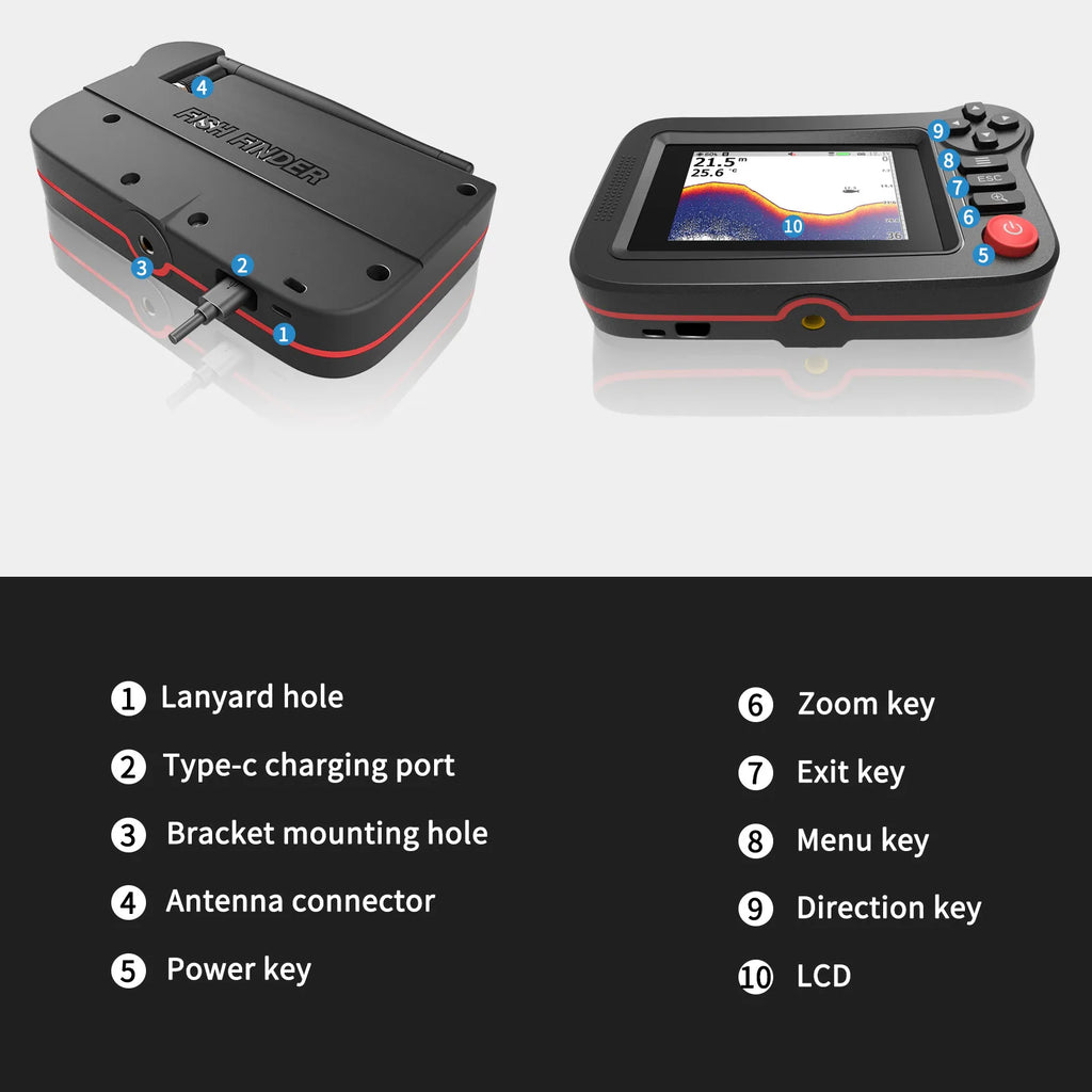 Smart Fish Finder - Portable Fish Finder and Depth Finder For Recreational Fishing From Dock, Shore Or Bank from China
