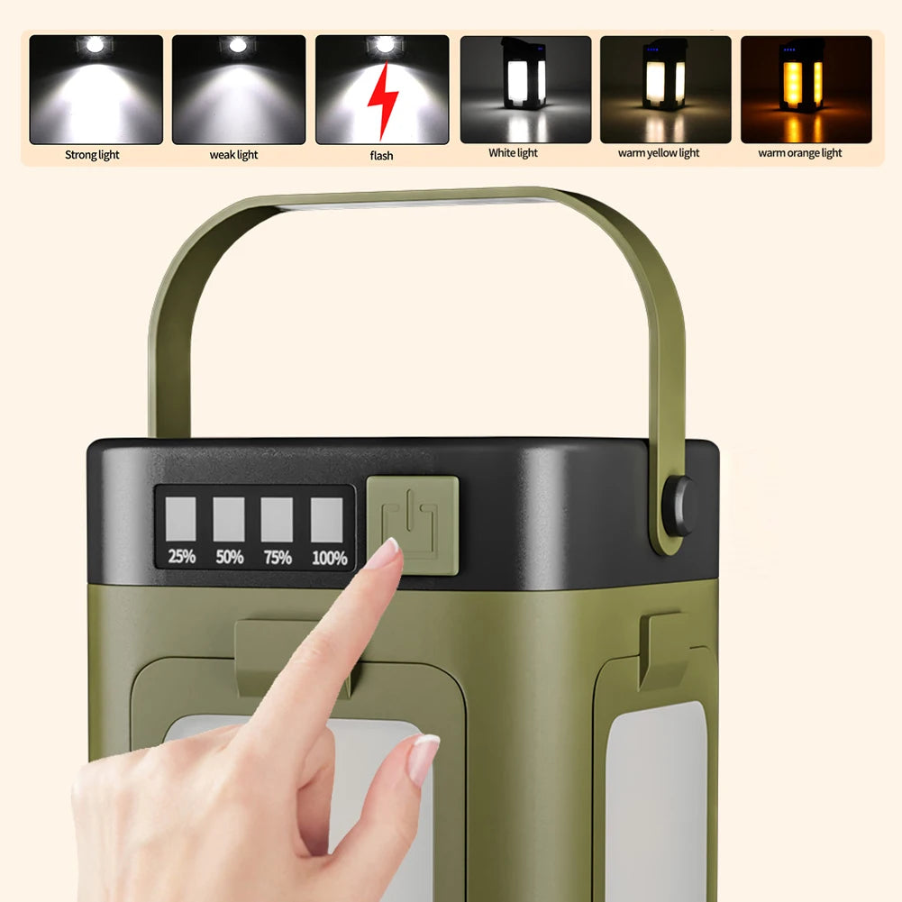 Foldable  Waterproof Rechargeable Solar Camping Lantern