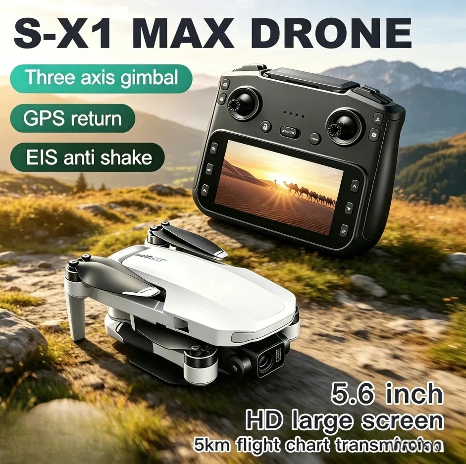 Original S-X1 GPS Drone 8KHD professional camera Three-axis gimbal WIFI UAV Obstacle Avoidance Folding Quadcopter Brushless Drone from China