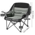 Portable Padded Folding Oversized Camping Chair w/Carry Bag