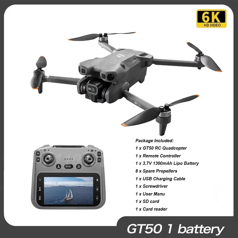 Drone with 8K HD Dual Cameras WiFi GPS 20mins Flight Aerial Photography