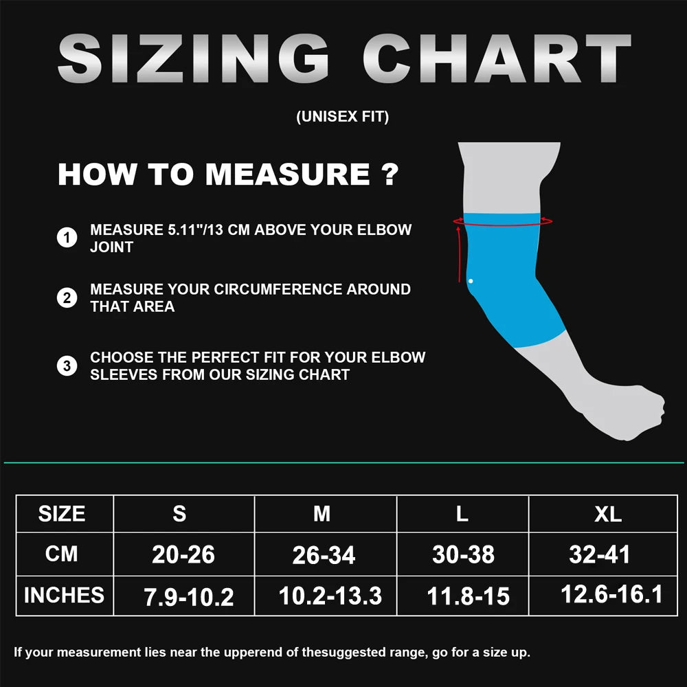 1PC Elbow Compression Sleeves For Tennis and Golfer's Elbow, Breathable Elastic Blend Elbow Brace Support for Men and Women