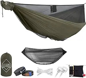 12Ft Ridgeline Double Camping Hammock with Mosquito Net