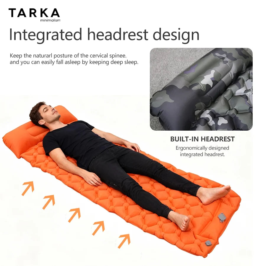 TARKA Rhombus Camping Mattress Self-inflating Air Cushion, Outdoor Tent Sleeping Pad Bed, Hiking Campsite Must Have Supplies from China