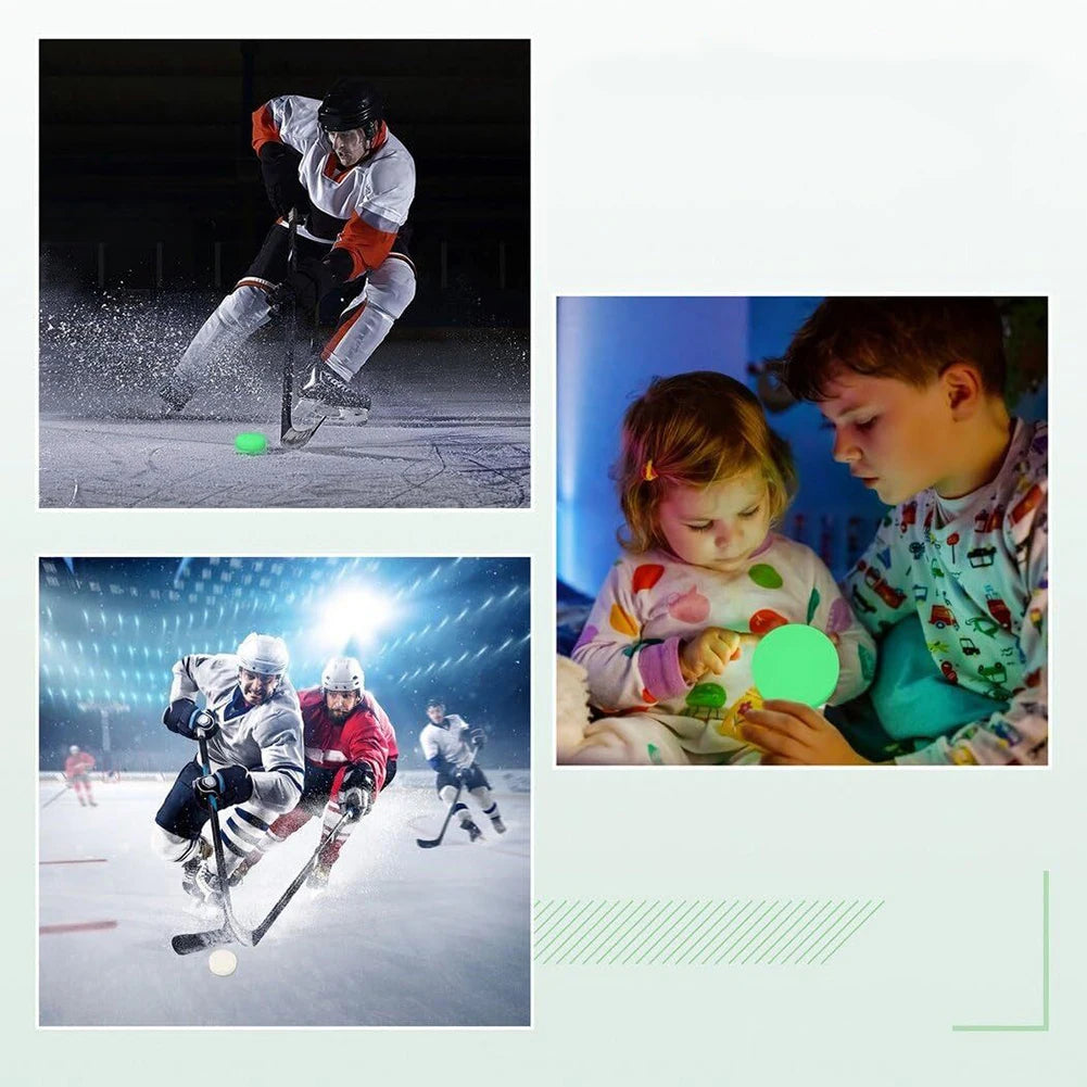 Glow in The Dark Hockey Puck Luminous Hockey Puck 3.54x1.18 In Hockey Puck Training Ball Portable for Indoor Outdoor Game