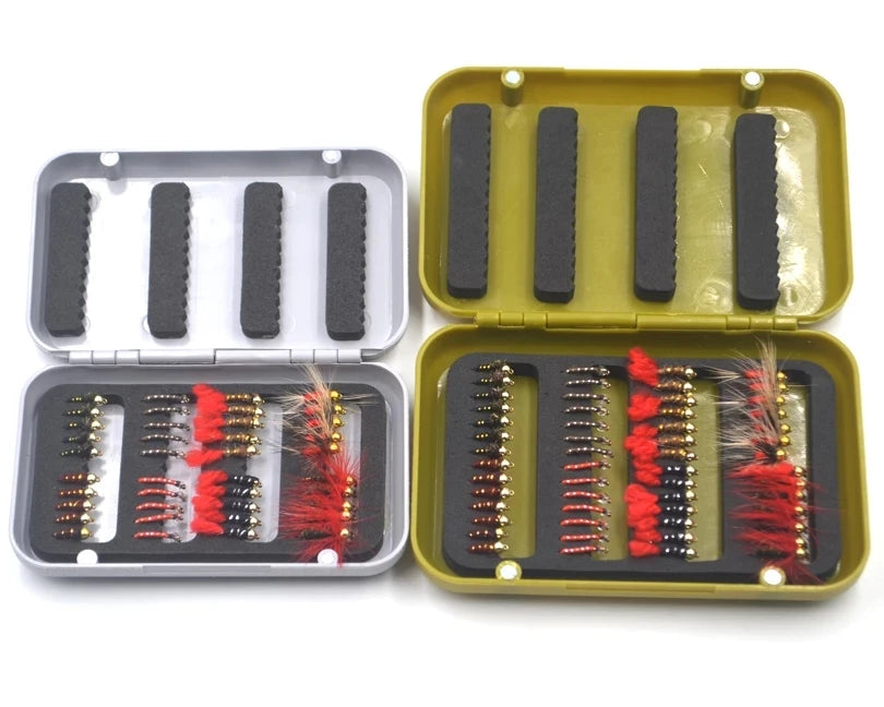 MNFT 32Pcs/Box Trout Nymph Fly Fishing Lure Dry/Wet Flies Nymphs Ice Fishing Lures Artificial Bait with Box from China