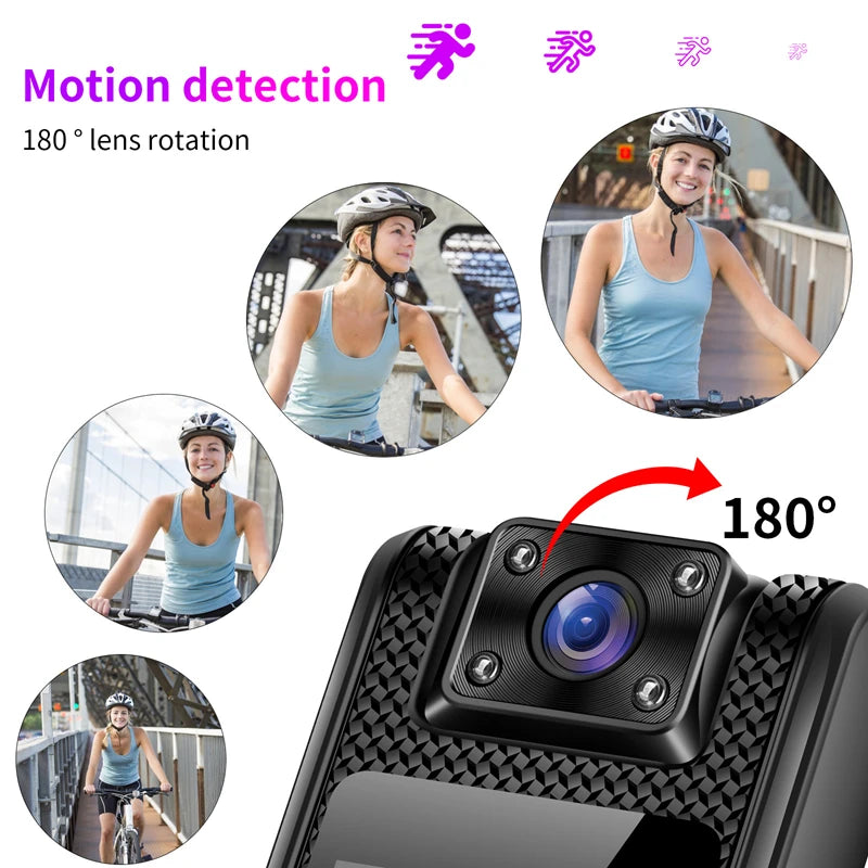 Smart Body Camera Wifi 4K HD Camera Infrared Night Vision Action Camera Outdoor Back Clip Mini Recording Camera from China