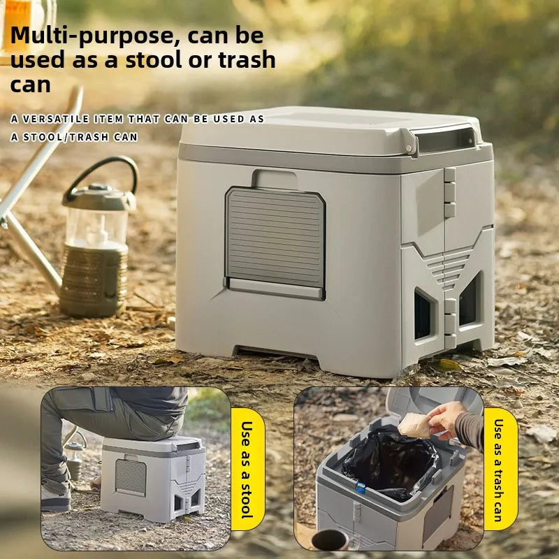 New Folding Toilet, Car-mounted Emergency Camping Toilet Stool, Adult Portable Odor-proof Outdoor Mobile Toilet from China