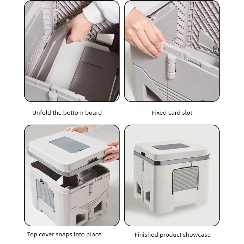 Portable Odor-Resistant Folding Camping Toilet  (Adult-Sized) from China