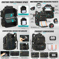 Tactical Fishing Tackle Backpack with 4 Tackle Boxes
