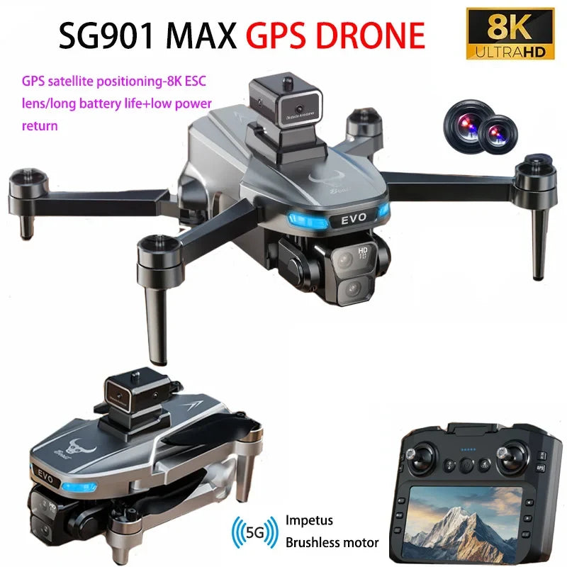 SG901MAX GPS Drone with 8K HD Dual Camera and 5G WiFi
