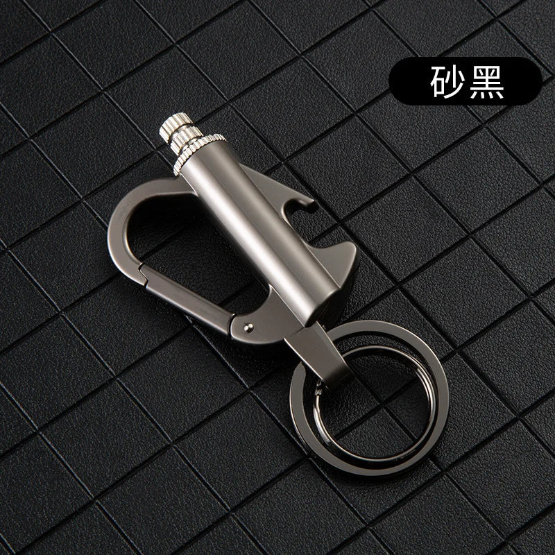 Keychain Lighter Multi Function Refillable Waterproof Flint Fire Starter and Bottle Opener