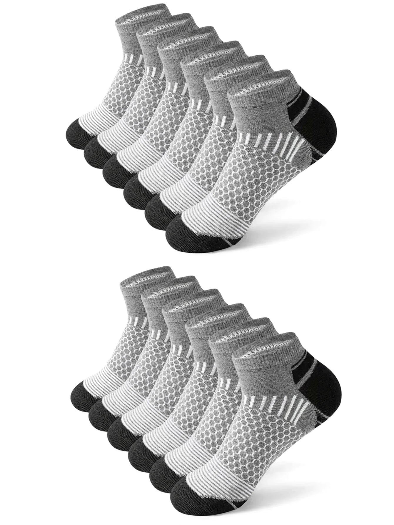 12Pairs High Qualit Athletic Socks Men's Ankle Socks Running Cyclling Waist Honeycomb Design And Firm Sports Leisure Socks Gifts from China