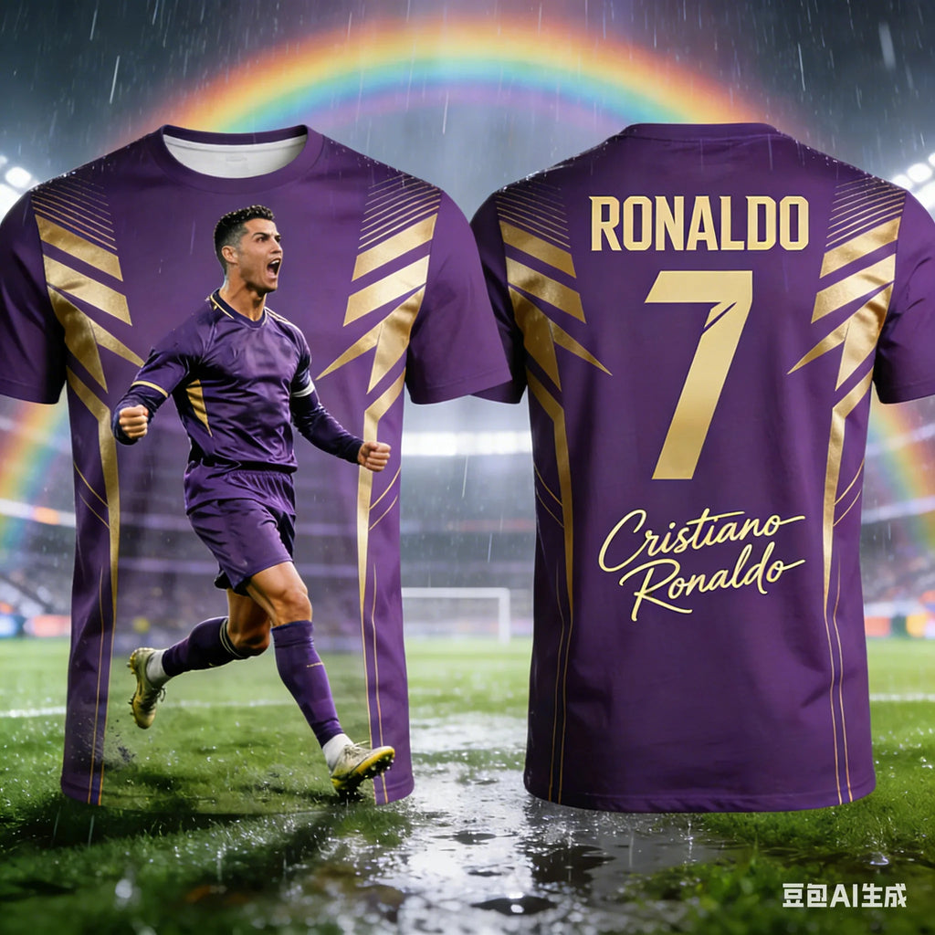 Ronaldo No.7 T-shirt (Multiple Colors) Fans' Exclusive Retro Classic Celebration Moment 3D Printed Jersey