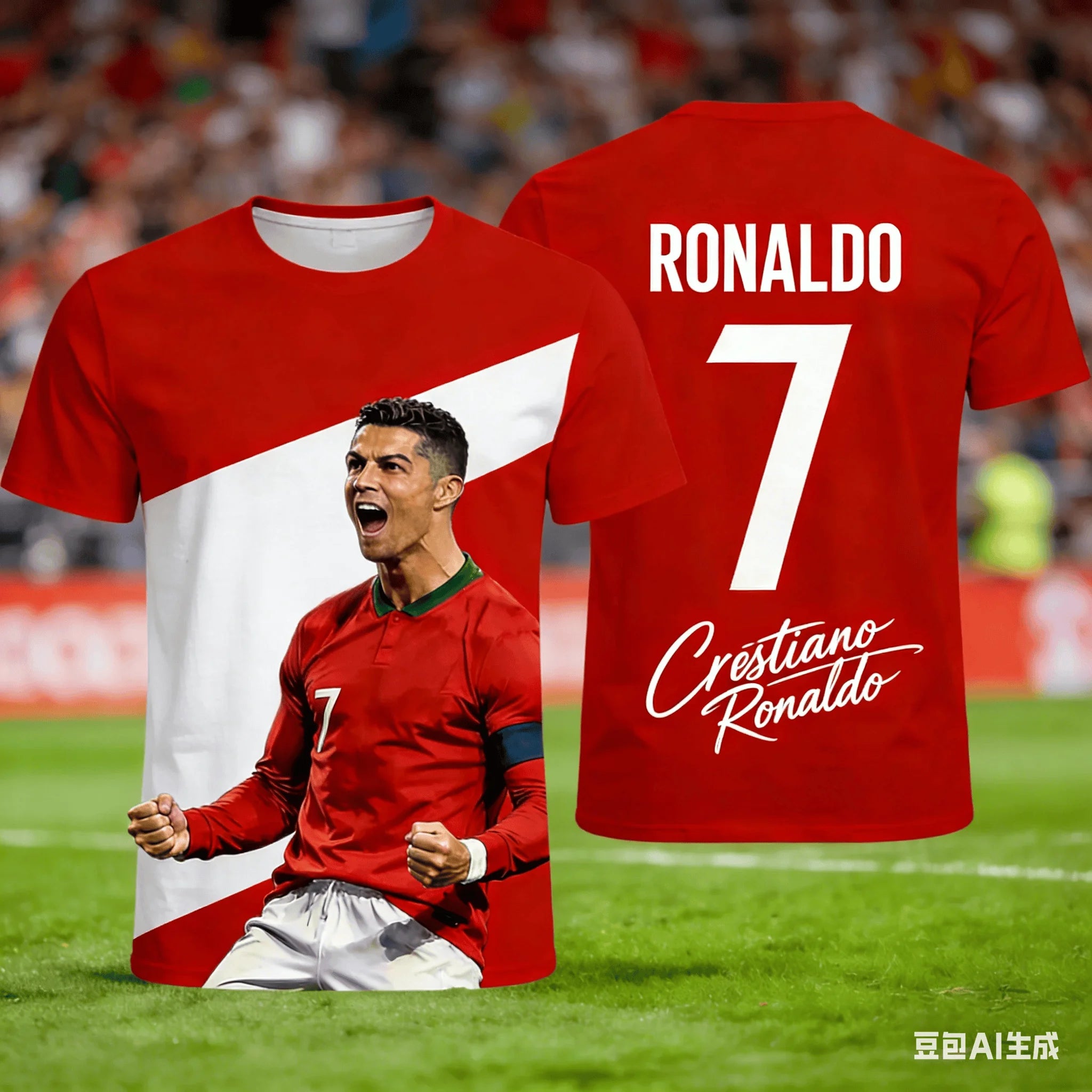 Ronaldo No.7 T-shirt (Multiple Colors) Fans' Exclusive Retro Classic Celebration Moment 3D Printed Jersey