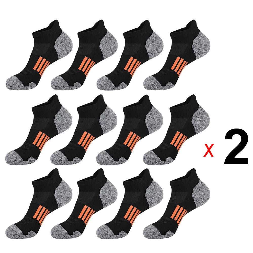 6/12 Pairs Mesh Sweat Absorbing and Breathable Thin Men's Sports Socks Casual Comfortable Non Slip Wear-resistant Men's Socks from China