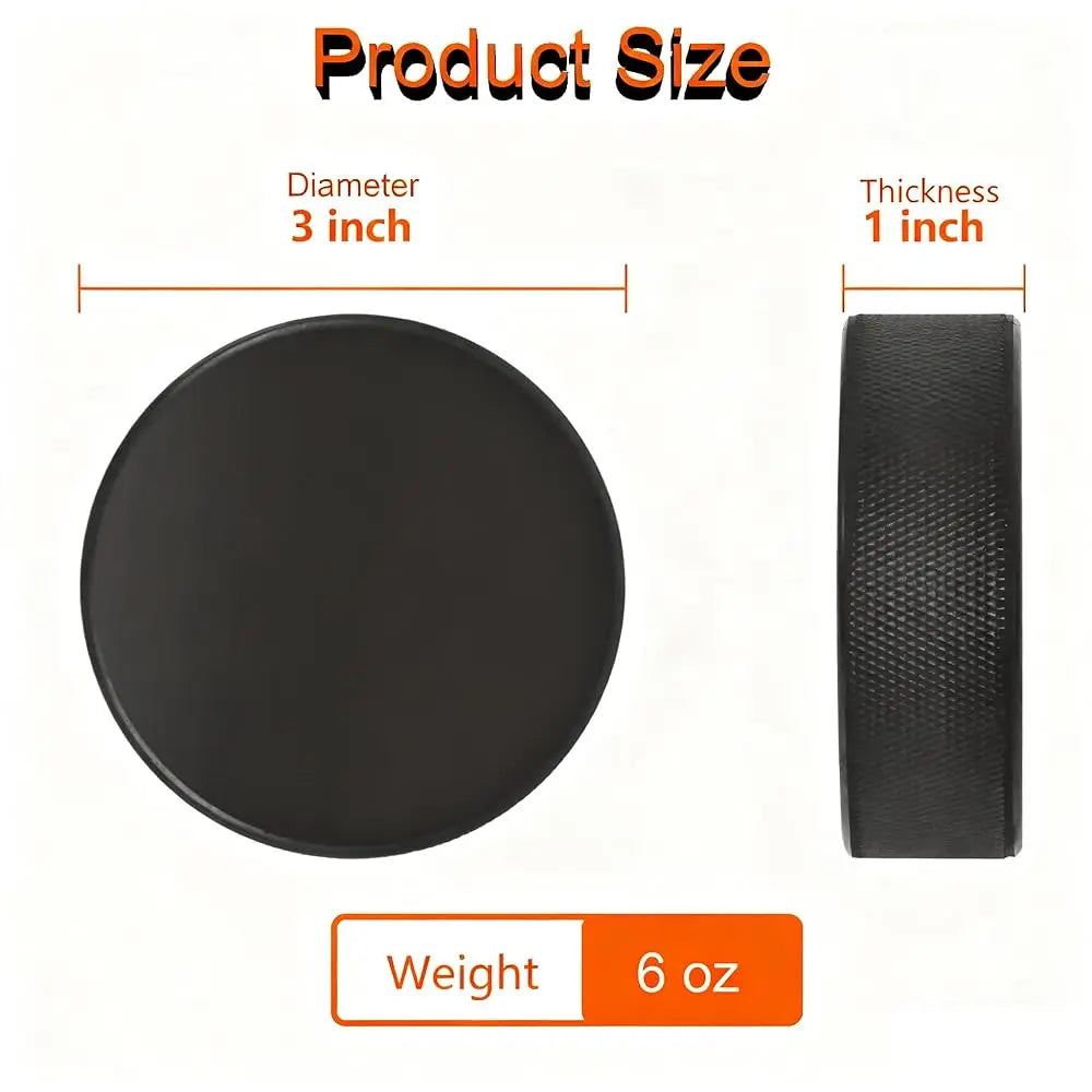 Ice Hockey Pucks for NHL-Regulation - 6oz, 3\ Diameter x 1\ Thick - 18-Pack Practice Pucks for Training & Games
