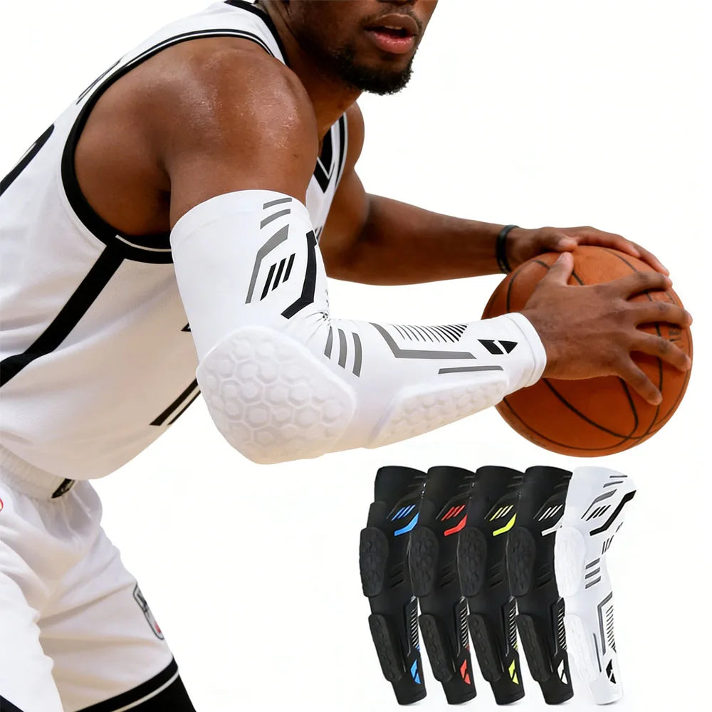 1 Piece (Not 1 Pair) Sports Padded Arm Sleeves Protective Compression Elbow Pad