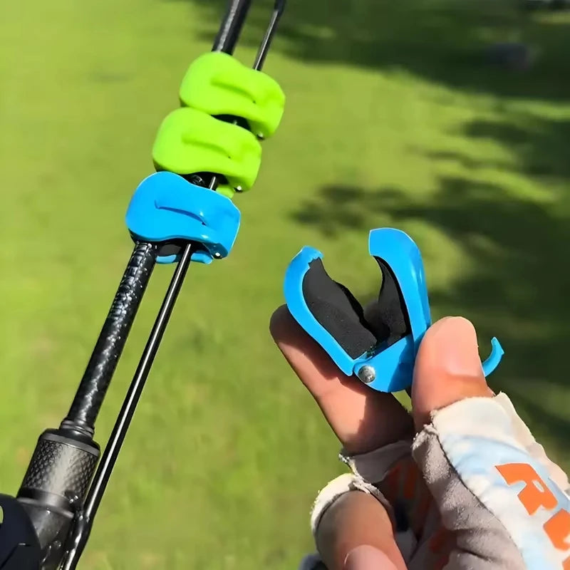 2Pcs Quick Install Fishing Rod Clip One Hand Holder for 2-Part Rods