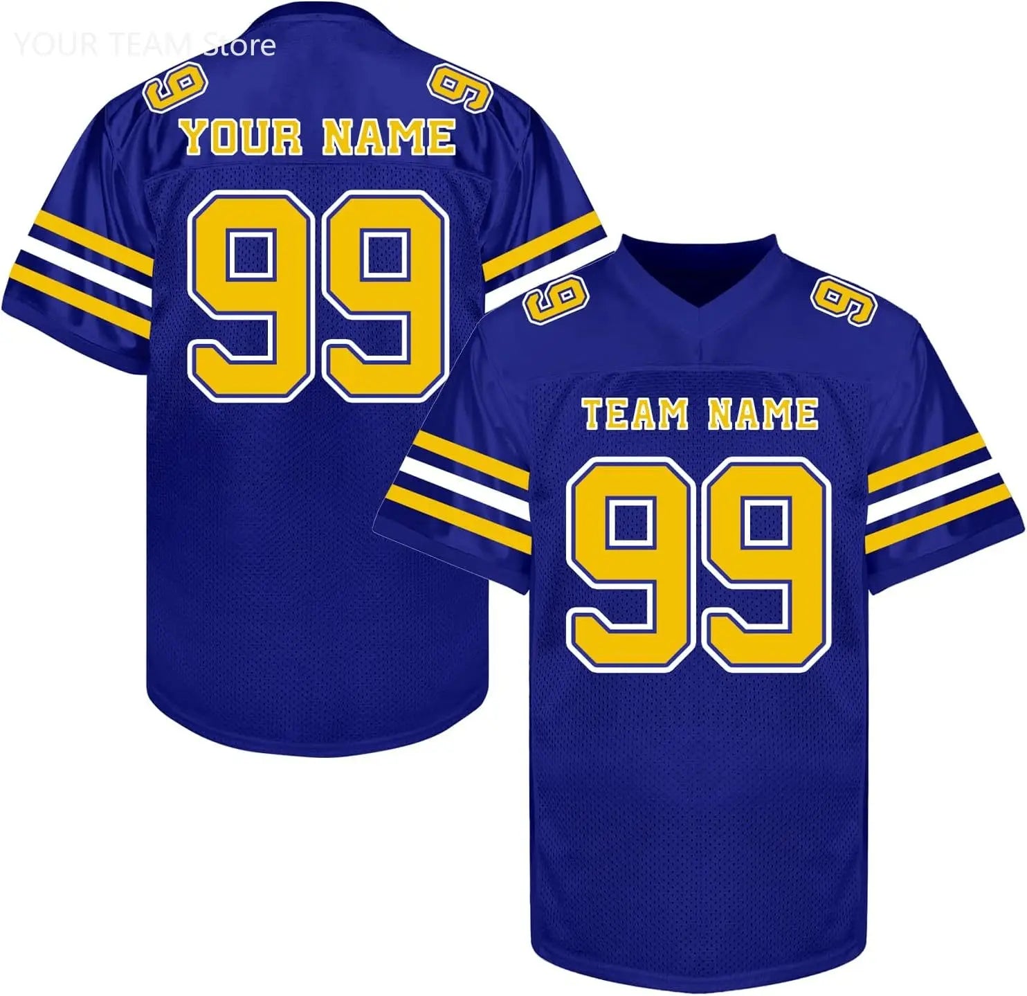 Custom Football Jersey with Personalized Logo Name Number Practice Shirt Stitched Sports Uniform