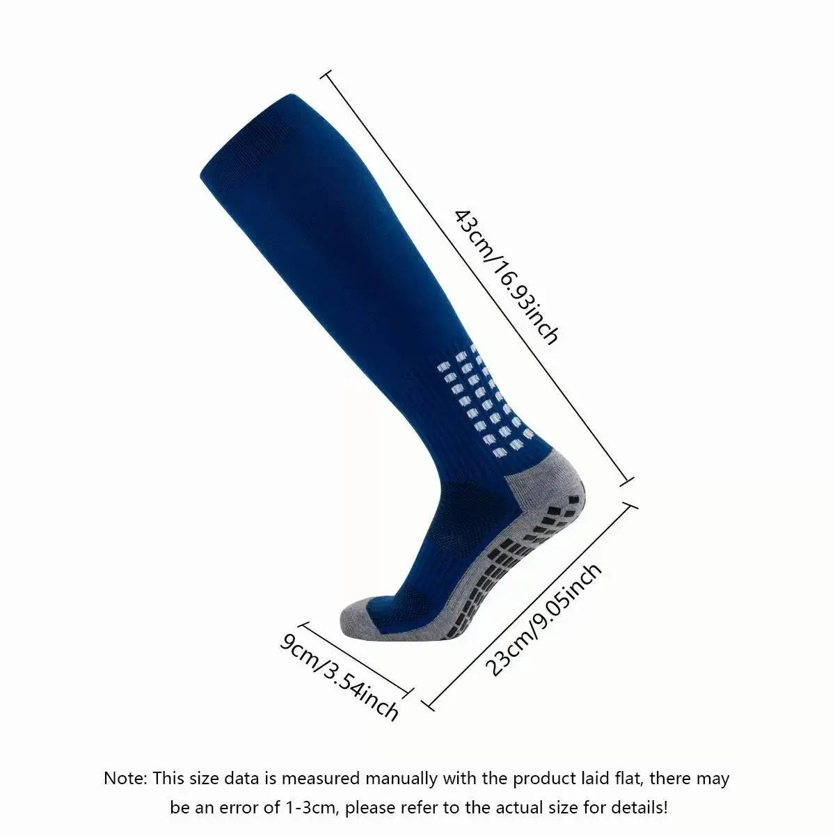 1 Pair Men's Soccer Socks Anti Slip Knee Socks Non Slip Grip Pads for Football Basketball Sports Grip Socks from China