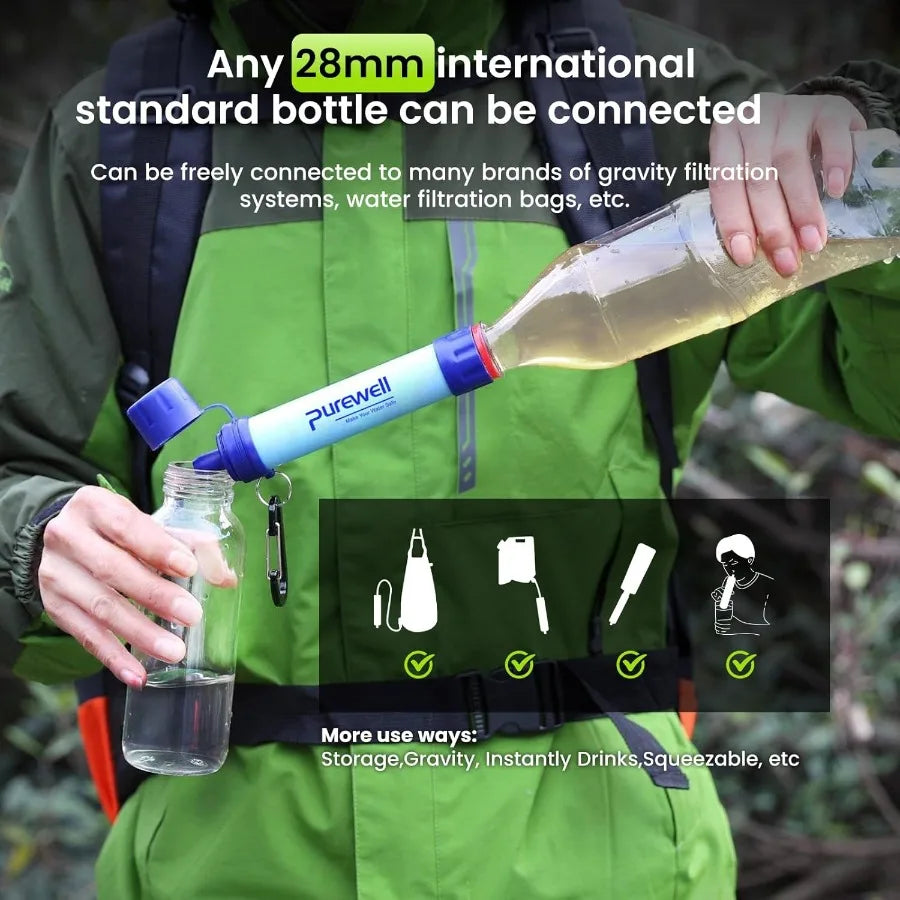 Outdoor Personal Water Filtration Straw